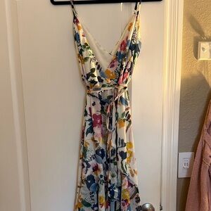 Floral Multicolor Maxi/midi wrap dress